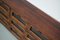 Niederländischer Vintage Teak Kurzwarenladenschrank / Vitrine 10