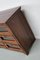 Niederländischer Vintage Teak Kurzwarenladenschrank / Vitrine 13