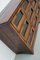 Niederländischer Vintage Teak Kurzwarenladenschrank / Vitrine 4