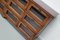 Niederländischer Vintage Teak Kurzwarenladenschrank / Vitrine 7