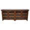 Niederländischer Vintage Teak Kurzwarenladenschrank / Vitrine 1