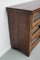 Niederländischer Vintage Teak Kurzwarenladenschrank / Vitrine 3