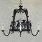 French Wrought Iron Chandelier, 1900 6