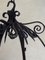 French Wrought Iron Chandelier, 1900 1