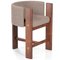 Modern Brass and Grey Boucle Malta 3 Leg Bar Chair by Egg Designs 1