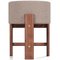 Modern Brass and Grey Boucle Malta 3 Leg Bar Chair by Egg Designs 3