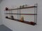 Schwedisches Wandregal aus Teak & Metall von Kajsa & Nils Nisse Strinning für String, 1950er 20