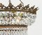 French Tiered Crown Waterfall Crystal Chandelier, 1930s 2