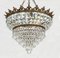 French Tiered Crown Waterfall Crystal Chandelier, 1930s 4