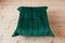 Bottle Green Velvet Togo Pouf by Michel Ducaroy for Ligne Roset 2