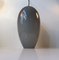 Modernist Egg Shaped Life Pendant in Grey Opaline Glass by Jo Hammerborg for Fog & Mørup, 1960s 3