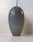 Modernist Egg Shaped Life Pendant in Grey Opaline Glass by Jo Hammerborg for Fog & Mørup, 1960s 1