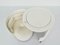 White Vanity Dressing Table Mod. Dilly Dally by Luigi Massoni for Poltrona Frau, Italy, 1968, Set of 2 7