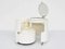 White Vanity Dressing Table Mod. Dilly Dally by Luigi Massoni for Poltrona Frau, Italy, 1968, Set of 2 1