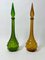 Vintage Empoli Karaffen aus Glas, 1960er, 2er Set 1