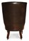 William IV Brown Leather Chesterfield Library Chair on Castors 5