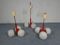 Space Age Ceiling Lights in Milk Glass, 1970s, Set of 3 19