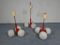 Space Age Ceiling Lights in Milk Glass, 1970s, Set of 3, Image 19