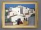 Town Blocks, Oil Painting, 1950s, Framed, Image 1