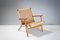 Vintage CH-25 Oak Lounge Chair by Hans J. Wegner for Carl Hansen & Søn, 1950s 2