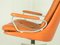 Set of Orange-Brown Leather Gentilina Armchairs by André Vandenbeuck for Strässle, 1960s 3