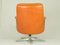 Set of Orange-Brown Leather Gentilina Armchairs by André Vandenbeuck for Strässle, 1960s 6