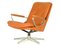 Set of Orange-Brown Leather Gentilina Armchairs by André Vandenbeuck for Strässle, 1960s 2