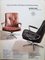 Set of Orange-Brown Leather Gentilina Armchairs by André Vandenbeuck for Strässle, 1960s 8