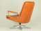 Set of Orange-Brown Leather Gentilina Armchairs by André Vandenbeuck for Strässle, 1960s 5