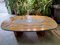 Dining Table in Azul Macaubas Blue Marble with Wooden Inlays and Wooden Base, 1980s 4