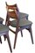 Silla modelo 310 de palisandro y cuero de Erik Buch, años 60. Juego de 4, Imagen 3