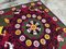 Handgefertigter Vintage Suzani Stoff mit Doppelter Blumenmitte, 1960er 6