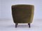 Dänischer Vintage Sessel aus Velours & Buche, 1970er 4