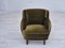 Dänischer Vintage Sessel aus Velours & Buche, 1970er 5