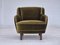 Dänischer Vintage Sessel aus Velours & Buche, 1970er 2
