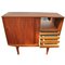 Credenza alta vintage in teak, Danimarca, anni '60, Immagine 4