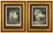 German Artist, Finish and Start, 20th Century, Colored Lithographs, Framed, Set of 2 1