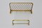 Italian Gold-Colored Anodized Aluminium Coat Rack, 1960s 2