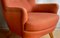 Wing Back Armchair in Orange Tweed, 1940s, Image 3