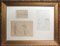 3 Sketches Triptych, Early 1900s, Watercolor & Pencil, Framed 1