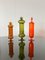Vases avec Couvercles en Verre Coloré, Murano, 1960s, Set de 3 1
