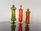 Vases avec Couvercles en Verre Coloré, Murano, 1960s, Set de 3 2