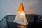Lampada da tavolo Pyramid in vetro di Murano arancione satinato di Mazzega, Italia, 1970, Immagine 2