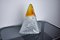 Lampada da tavolo Pyramid in vetro di Murano arancione satinato di Mazzega, Italia, 1970, Immagine 5