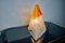 Lampada da tavolo Pyramid in vetro di Murano arancione satinato di Mazzega, Italia, 1970, Immagine 6