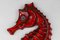 Targa a forma di cavalluccio marino rosso in ceramica di André Bayer, Belgio, anni '60, Immagine 4