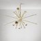 Italian Sputnik Chandelier in Brass and Ivory-Colored Aluminum, 1950s 4