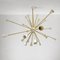Italian Sputnik Chandelier in Brass and Ivory-Colored Aluminum, 1950s 7