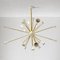 Italian Sputnik Chandelier in Brass and Ivory-Colored Aluminum, 1950s 2