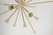 Italian Sputnik Chandelier in Brass and Ivory-Colored Aluminum, 1950s 8
